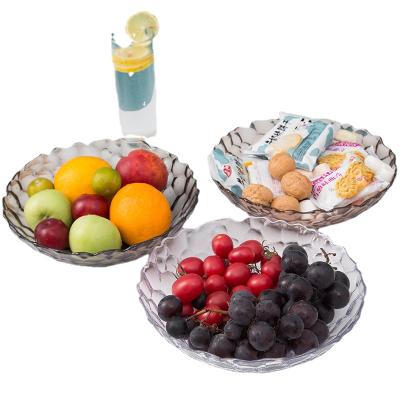 China Simple and Modern Creative European Plastic Transparent Fruit Tray Living Room Household Candy Tray Snacks Dried Fruit Box Honeycomb Fruit for sale