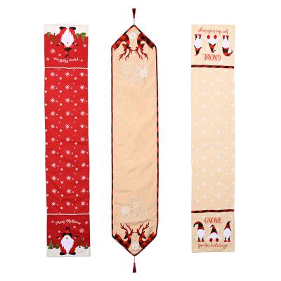 China Creative New Style Christmas Table Runner Christmas Coffee Table Decoration European Place Mat Snowflake Tablecloth for sale