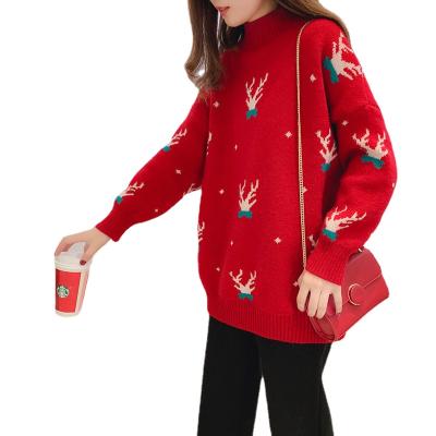 China Temperament Swap 2021 Wholesale BQW Women's Snowflake Long Sleeve Ugly Christmas Sweaters for sale