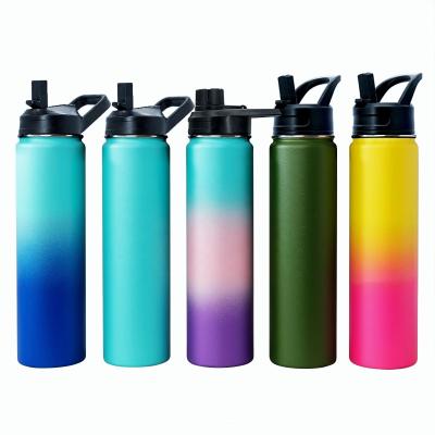 China Minimalist Flask Wholesale 32oz Water Bottle Stainless Steel Vacuum Insulated Wide Mouth Flask With Lid Custom Logo for sale