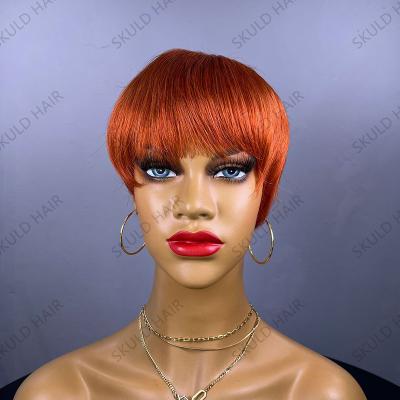 China Fashion Hair Skuld Short Hair Wigs Cheap Pixie Cut Human Hair Wigs For Black Women Drop Shipping Wholesale for sale