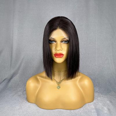 China Silky Straight Wave Skuld 4x4 Lace Closure Wigs Short Hair Bob Wig Drop Shipping Wholesale Bob Lace Frontal Wigs Brazilian for sale