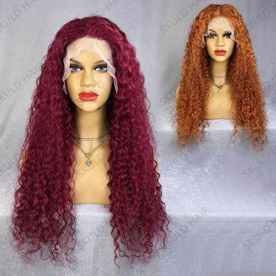 China Deep Wave Skuld 13x4 Lace Front Wig Deep Wave Water Wave Wigs Brazilian Hair Wig For Black Women drop shipping wholesale for sale