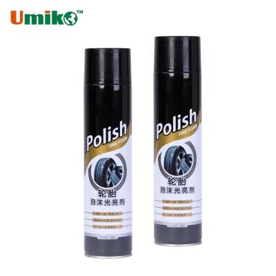 China High Gloss Tire Foam Spray Deep Cleaning Car Tyre Foam Spray Long Lasting Shine for sale