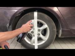 Tire foam cleaning and polishing spray