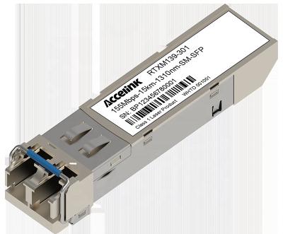 China Gigabit Ethernet Links SFP Module Fiber Optic Transceiver Single Mode 155Mb 1310nm 15km LC Duplex Module for sale