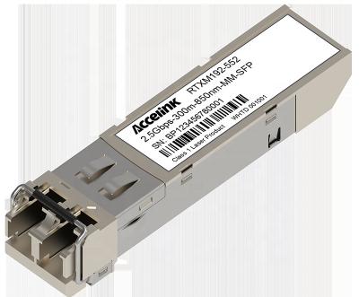 China Gigabit SDH Customized 2.5G SFP 850nm 300m LC Duplex Fiber SMF Transceiver Module for sale