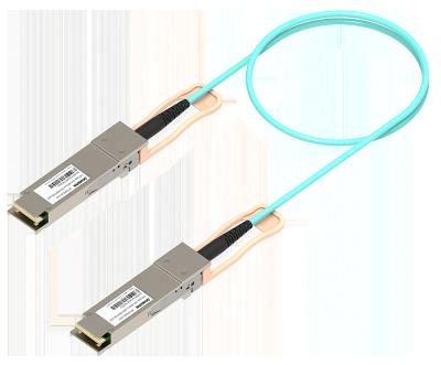 China Active Ethernet 100G QSFP28 AOC Multimode 850nm 100G Fiber Optic Cable QSFP28 AOC 1m 2m 10m 20m for sale