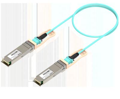 China 200G Ethernet QSFP56 AOC Multimode Active Fiber Optic Cable 200G QSFP56 AOC Ethernet Links 1m 2m 3m 4m 5m 7m 10m 20m for sale