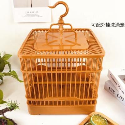 China Assembled Plastic Detachable Portable Bird House Bird House Hanging Nesting Bird Carriers Parrot Cages for sale