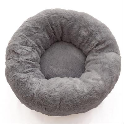 China Breathable Round Pet Nest Plush Dog Cat Beds for sale