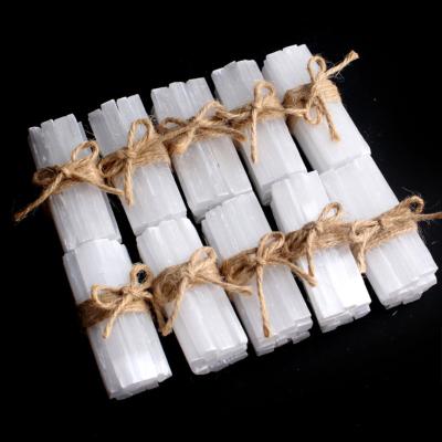 China Natural White China Selenite Crystal 5-6cm Stick Chips Gypsum Quartz Rough Minerals Specimen For Healing for sale