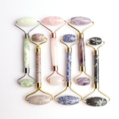 China Crystal Face Massager Ice Roller Women Health Gift Selection China Dual Head Tool Quartz Natural Reiki Facial Stick for sale