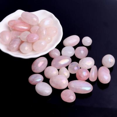 China China Tumbled Multicolor Stones Healing Reiki Plated Rose Quartz Aura Crystals Gift Decoration Gathering for sale