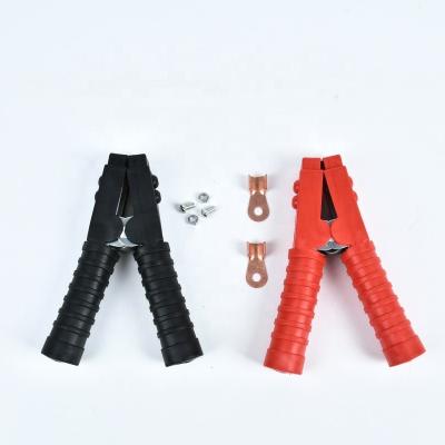 China Car Insulation Battery Alligator Clips Galvanized Iron Crocodile Clips Metal Wire Alligator Clip Red Black for sale