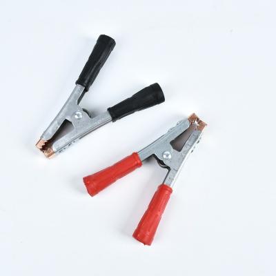 China Car 400A Plastic Alligator Car Battery Clips Red and Black Plastic Covers Steel Spring Clip for sale