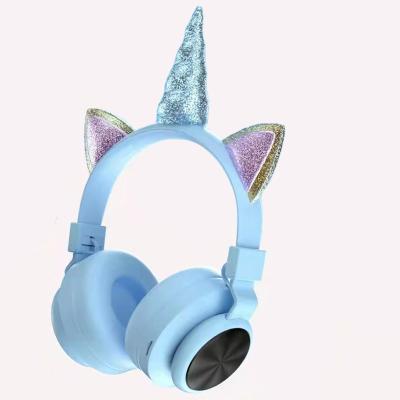 China Girls Cute Wireless Blue Tooth Wireless Headset Music Headphone Mobile Phone Earphone Children Kids Girls Gaming Earphone With MIC for sale