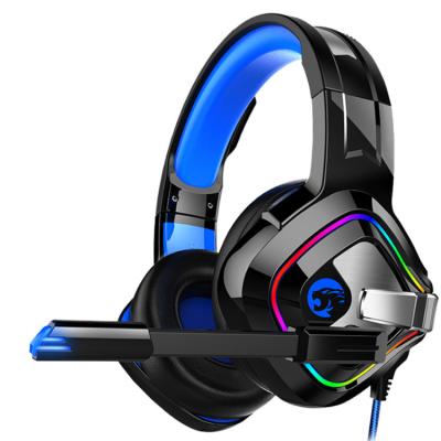 China Hot Selling RGB LED Earphone Marquee Earphone Gaming Headband Noise Canceling Wired Headphones With Microphone for sale