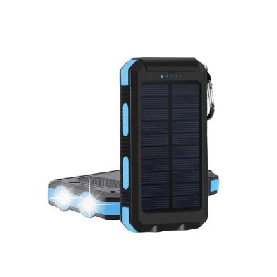 China Best Fast Charging Support Waterproof 50000mAh Solar Charger With Outdoor Compass Solar Power Bank With Two Strong Flashlight for sale