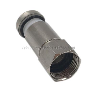 China RG6 RF Quad Shield Compression F Connector for sale