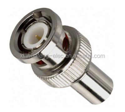 China RF RG6 RG59 RG58 BNC Male Crimp RF Coaxial Connector for sale