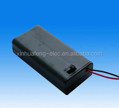 China PP 2AA UM-3 Switch Battery Holder Case With Cover for sale