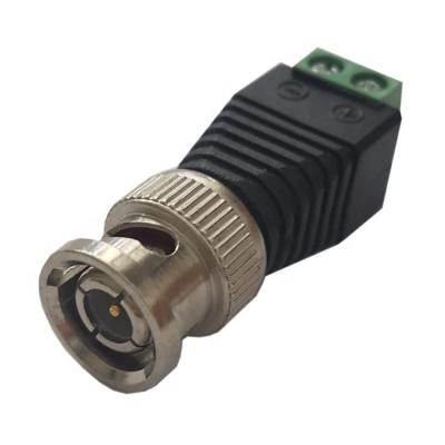 China RF Cat5 Screw Terminal Coaxial To BNC Balanced Transformer Male Video Connector for sale