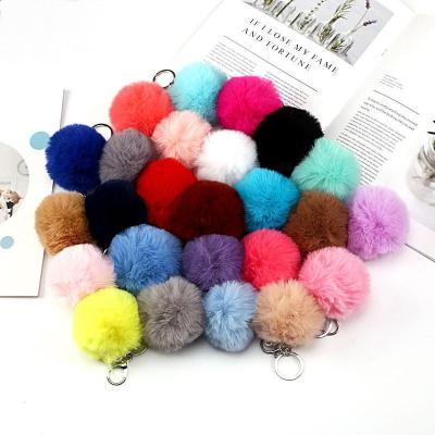 China Hot High Quality Artificial Plush Car Pendant Hair Rabbit Pearl Rabbit Souvenir Gifts Promotion Sale Key Chain For Women for sale