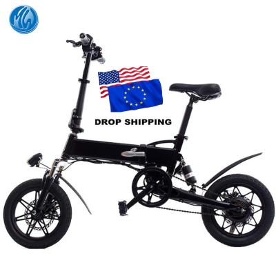 China EU USA Matt Black OEM Battery Folding Bike Multifunction Drop Ship Customization Dismountable Bicycle for sale