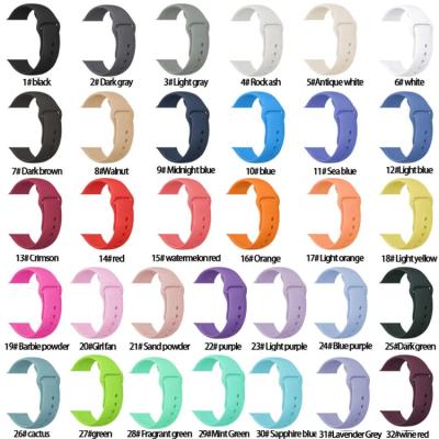 China Fashion Smartwatch Silicone watchband Sport wristband 38MM 40MM 42MM 44MM replacement watchband for sale