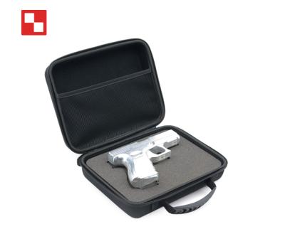 China Carry Storage Case Custom Portable EVA Protective Foam Mold Tray Pistol Tactical Gun Case with Shoulder Strap for sale