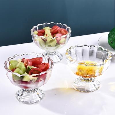 China Fashionable Factory Produced Wholesale Glass Ice Cream Cup / Container for sale