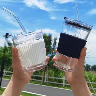 China Sustainable Factory Produced Heat Resistant Reusable Glass Milk Coffee Tea Ice Cream Cup for sale