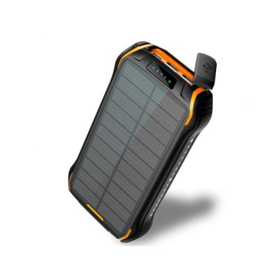 China Smartphone.camera.psp.some Solar Power Bank 25000mAh Solar Phone Charger with 5W Qi Radio Charging Dual USB and Type-C Left Output for sale