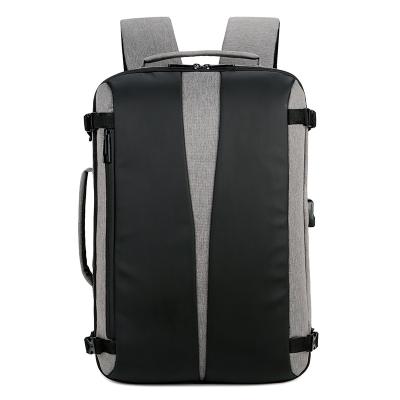 China With USB the high quality large capacity wholesale ride school bags Gray Waterproof Laptop Backpacks black for sale