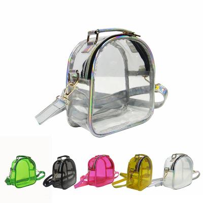 China High Quality PVC Women's Casual Transparent Clear Cross - Body Bags Shoulder Bag Jelly Small Phone Bags Handbag With Wide Straps Buckle for sale