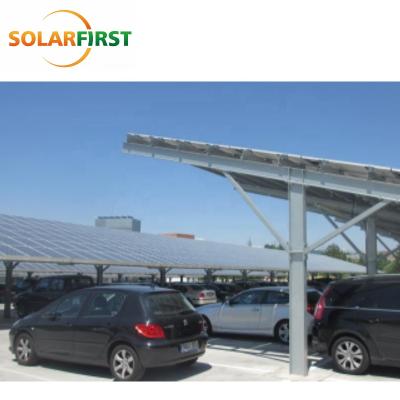 China Aluminum Alloy Or Galvanized Steel Large Commercial Solar Car Parking Shed Bracket for sale