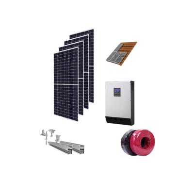 China Home 40Kw Hybrid 3 Phase Full Quality 10Kw 15Kw 50Kw 30Kw Solar System With Lithium Battery for sale