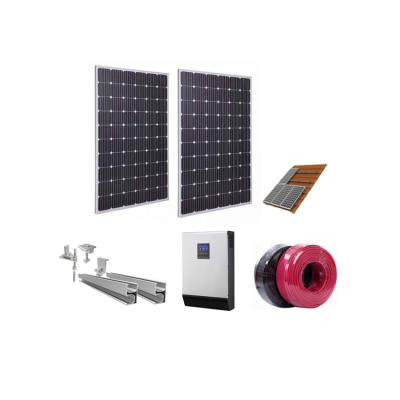 China Home 3Kw 10Kw 15Kw Full Hybrid Home Photovoltaic Systems 10K Solar Panels 3000Watt System for sale