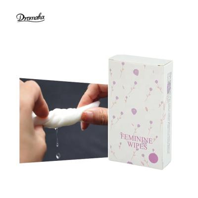 China 100% OEM Factory Herbal Yoni Clean Wet Wipe For Feminine Cleaning Cloths Flushable Feminine Wet Female Private Parts for sale