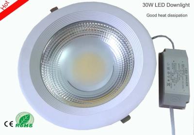 China 30W COB LED Downlight High Brightness 2800K-7000K Shop Mall Hotel Lamp for sale