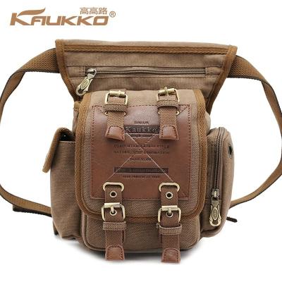 China Universal Thigh Pack Motorcycle Bike Bag Canvas KAUKKO Tactical Leg Support Belt Bag for sale