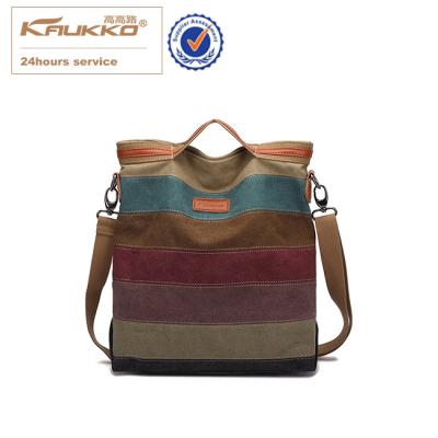 China No KAUKKO Handbag Women Canvas Shoulder Bag Durable Classic Cross Body Bag for sale