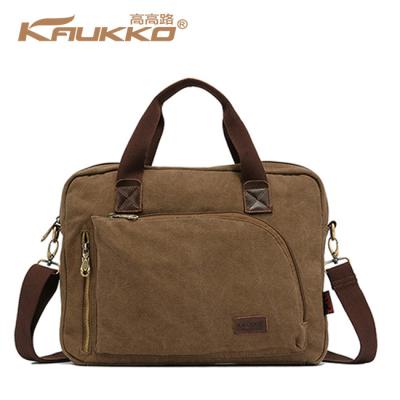 China Cotton Fashion Bag Men's Business Casual Business Dress Shoulder Messenger Bag Canvas Laptop Bag for sale