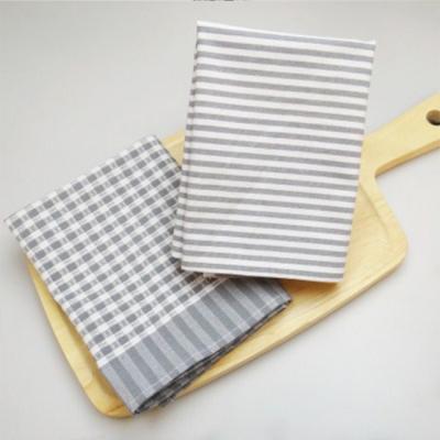 China Reuse KAUKKO Hot Sale Cotton Home Classic Kitchen Gray Striped Fabric Napkin Placemat for sale