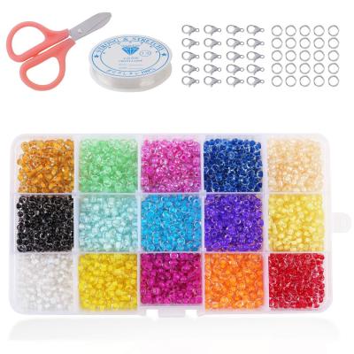 China DIY Jewelry Making Amazon 15 Slot Glass Seed Beads Box Set Ceylon Seed Beads For Jewelry Diy Making for sale