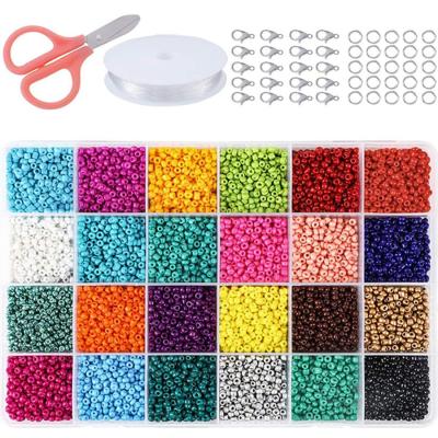 China DIY Jewelry Making Amazon 24 Slots Seed Glass Beads Box Set Ceylon Seed Beads For Jewelry Diy Making for sale