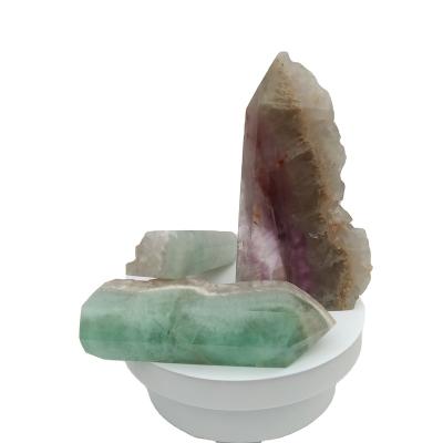 China China Wholesale Natural Green Crystal Purple Crystal Geomantic Healing Stone from China Symbiosis for sale