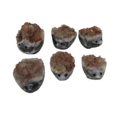 China China Sales Of Hand-Processed Rock Crystal Hedgehog Animal Toys Gifts for sale