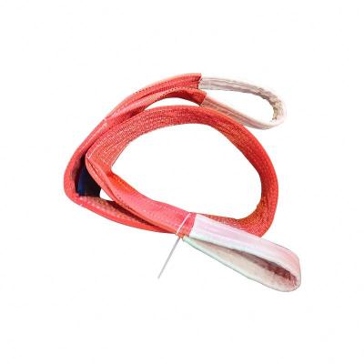 China Material Lifting Belt Crane Rigging Belt Polyester Ribbon Webbing Sling Sling High Strength for sale